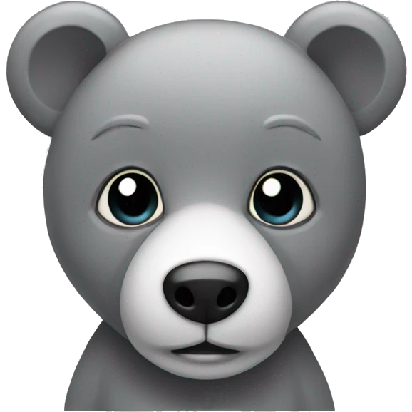 Gray Teddy bear emoji