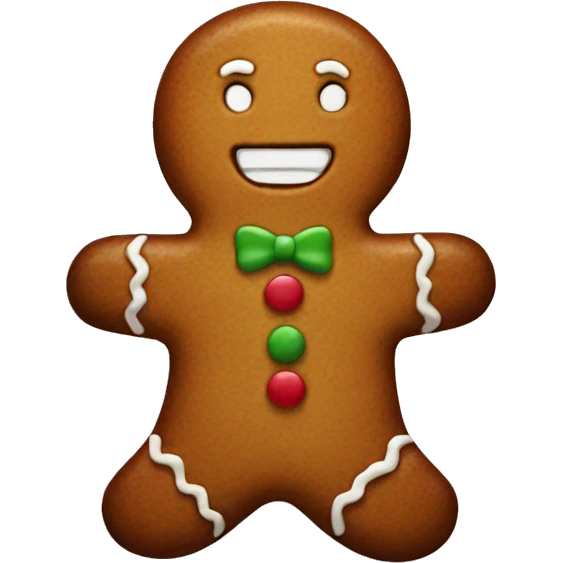 Gingerbread man emoji