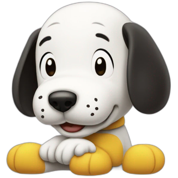Snoopy amarillo emoji