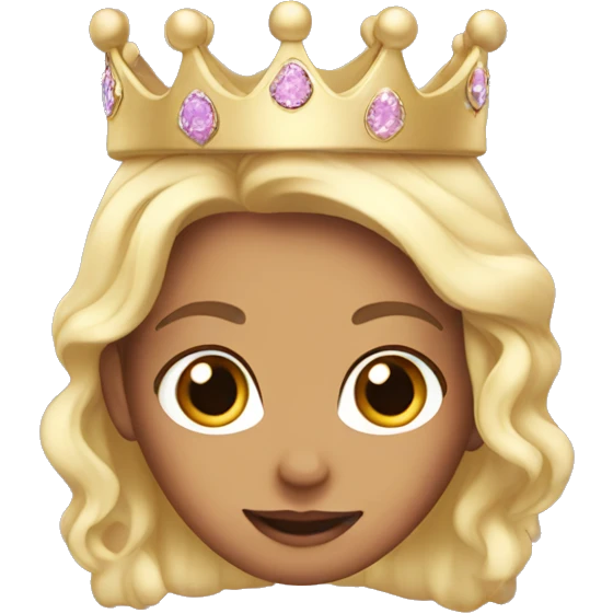 Ny to girls whit princess crown  emoji