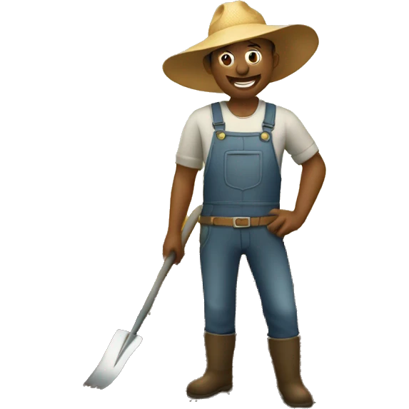 farmer with showel emoji