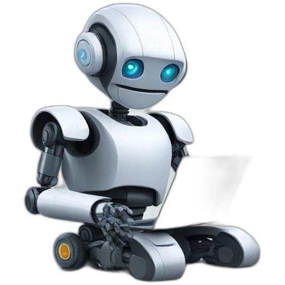 robot with laptop emoji