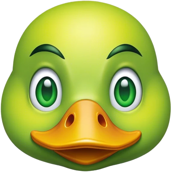 Duck with dollar signs in the eyes emoji