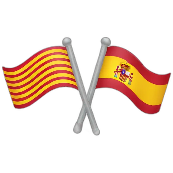 Usa flag with Spain flag emoji