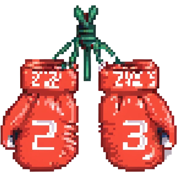 красные боксерские перчатки с надписью "23", no background emoji