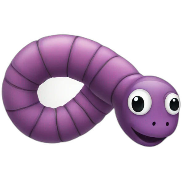 a cute worm emoji