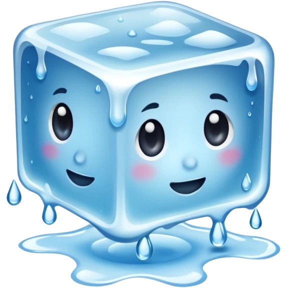 Melting Ice Cube emoji