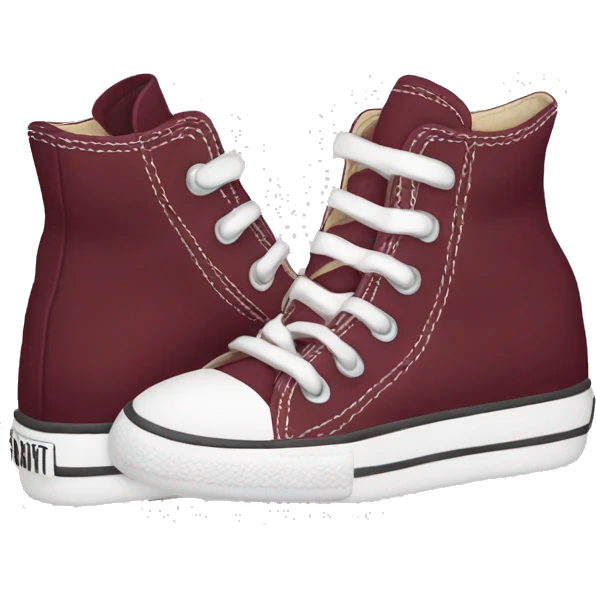 Burgundy Converse  emoji