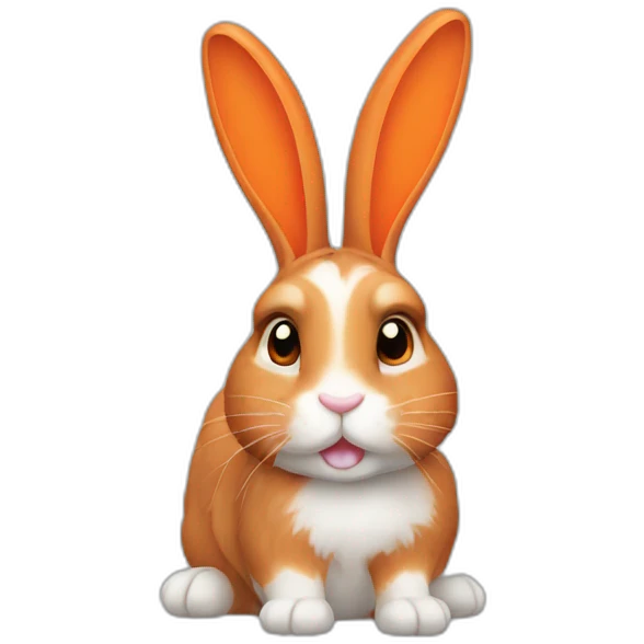 Bunny with carrots as ears emoji