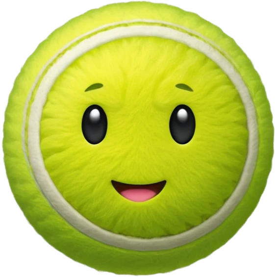 tennis ball bright fuzzy sphere emoji
