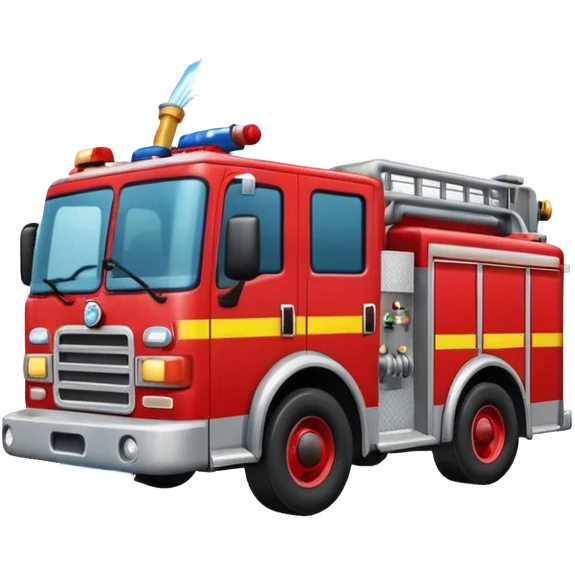 Fire truck throwing water emoji