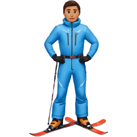 Man Skiing Background Matterhorn emoji