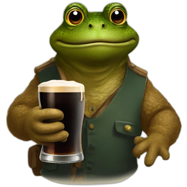 bufo having a pint of guinness emoji