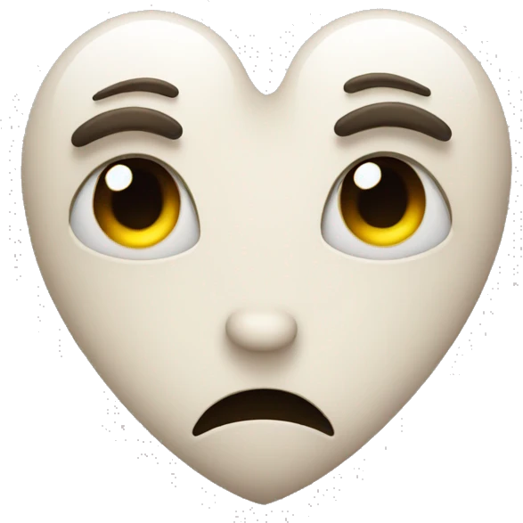 one broken heart with a tear emoji