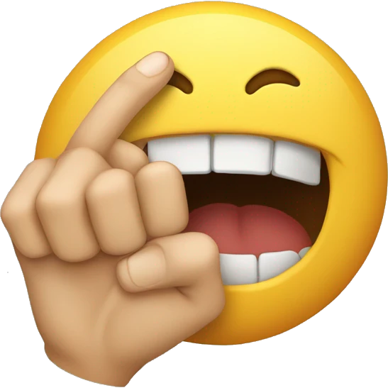biting finger cluelessly  emoji