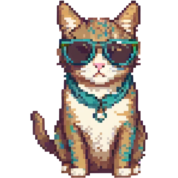 A cat wearing sunglasses emoji