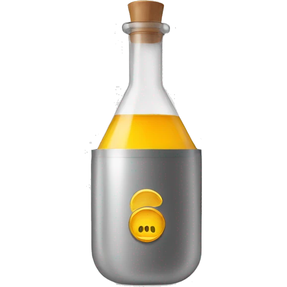 flask with percent sign inside emoji