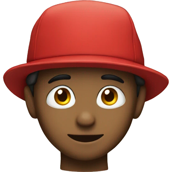 Boy with red hat on emoji