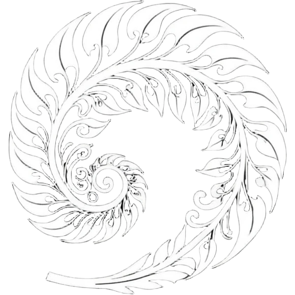 Feather Māori koru design at top emoji