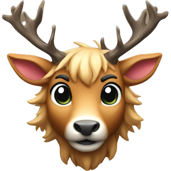 Wild Stag Mascot cute emoji