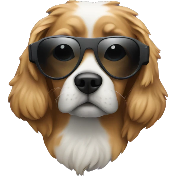 Dog in space with sunglasses  emoji