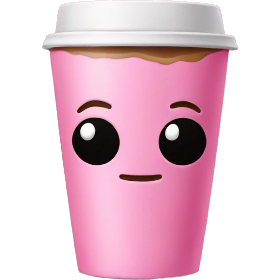 Pink coffee emoji