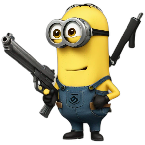 minion with gun emoji