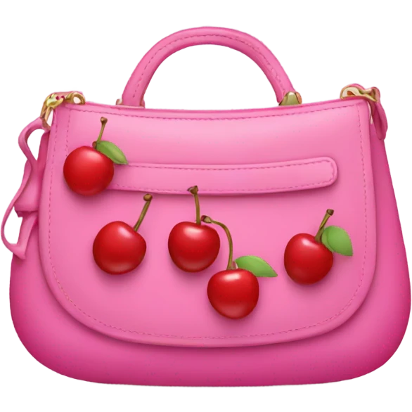 Pink coach purse with pink cherries on it emoji