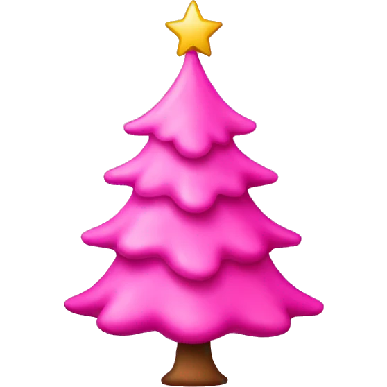 Pink Christmas tree emoji