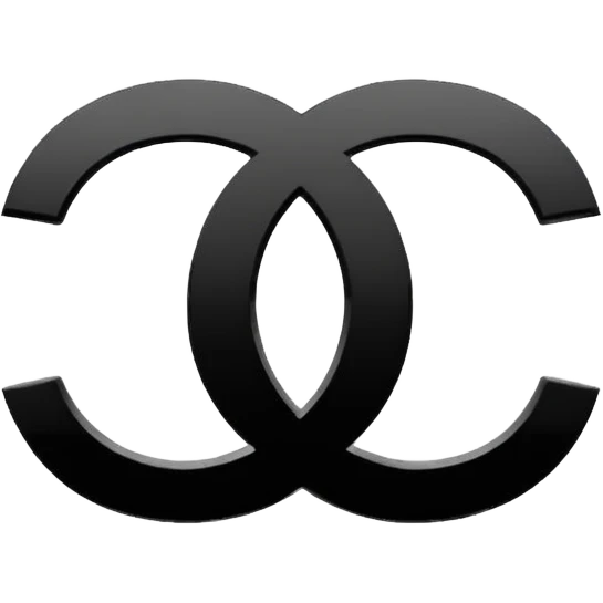 Chanel logo black and white emoji
