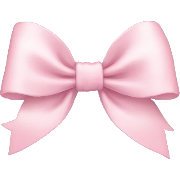 light pink bow emoji
