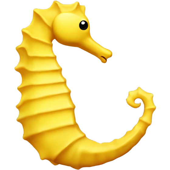 Yellow Seahorse emoji emoji