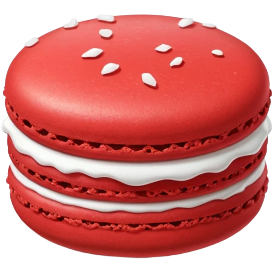 one red macaroon emoji