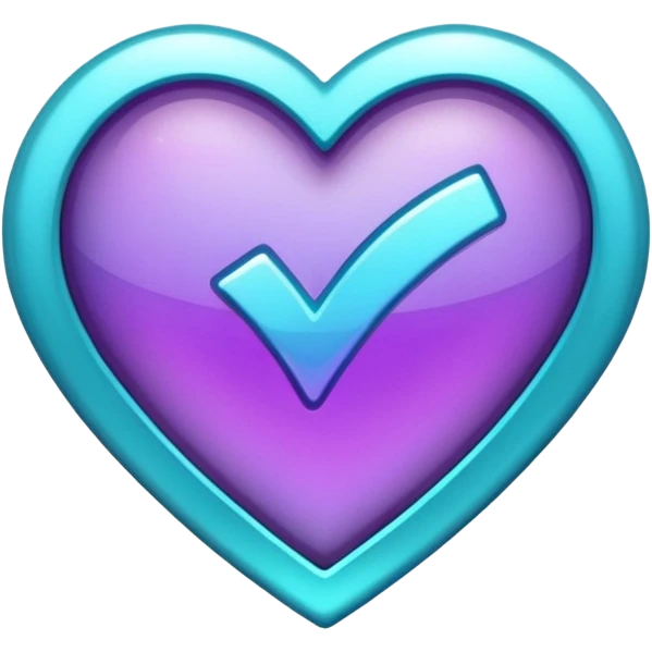 glitter purple and cian checkmark emoji