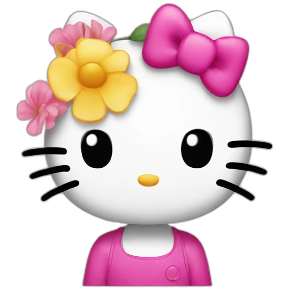 Cut hello kitty emoji