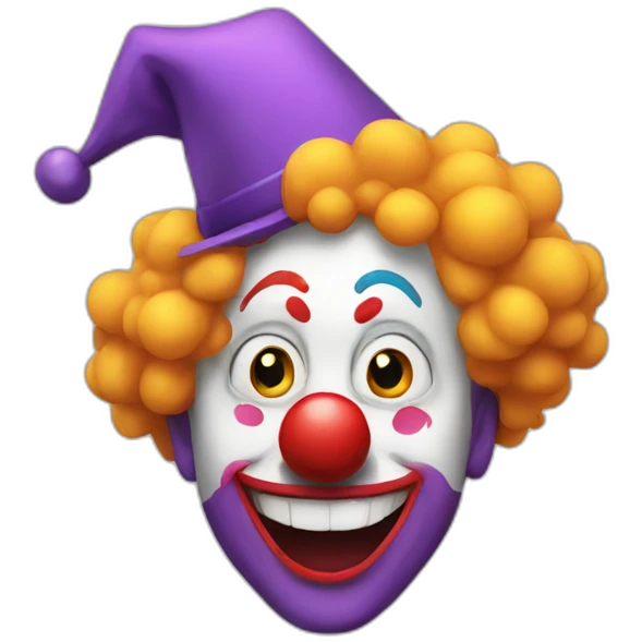 Surprise clown emoji