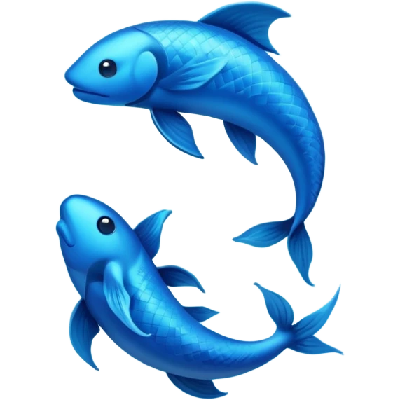 The zodiac symbol Pisces 00d9ff color 3d  emoji