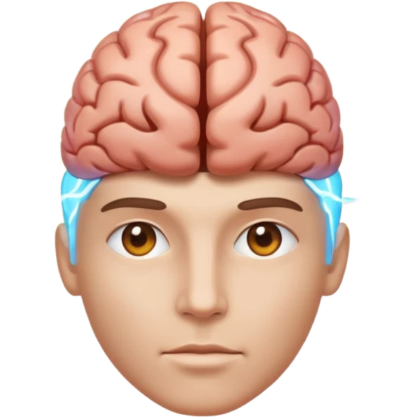 head and power inside brain emoji