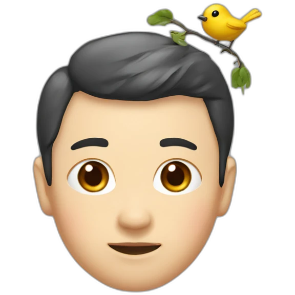 Xi jing ping with bird poop on head emoji