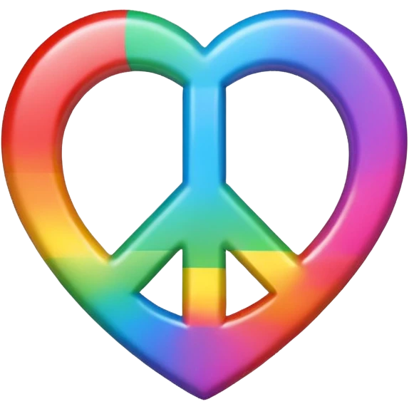 heart with rainbow peace sign emoji