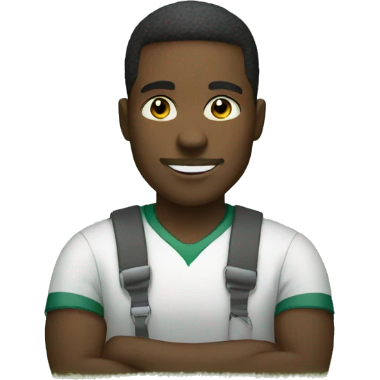 black man working on the field emoji