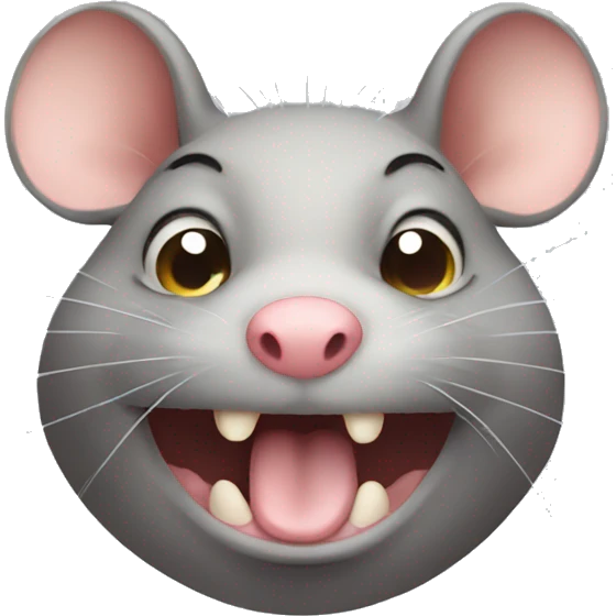 Ugly obese rat emoji