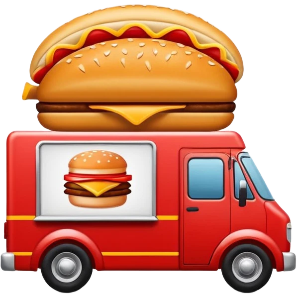 fast food delivery truck logo emoji