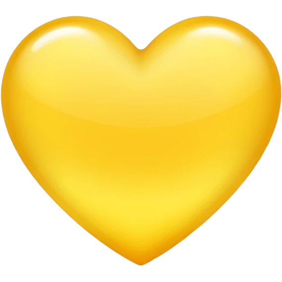 yellow heart with a radiant gradient emoji