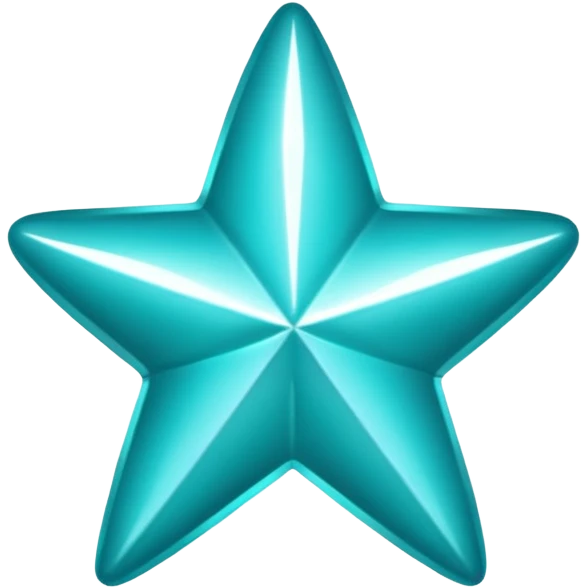 teal star with hearts emoji