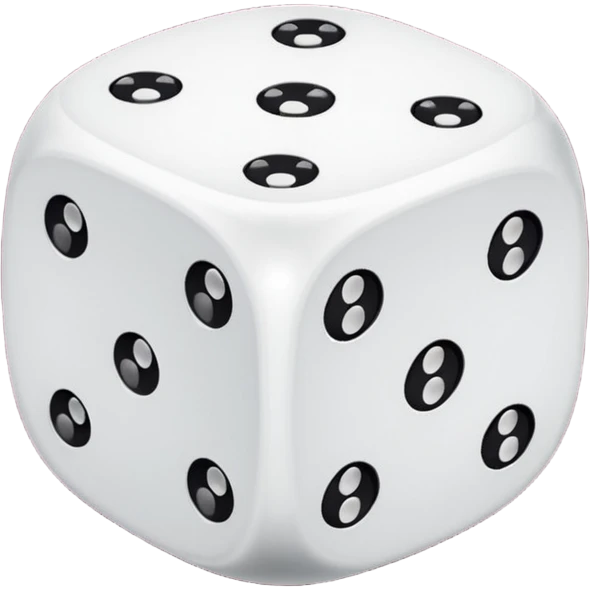 two dices in with burgundy details emoji