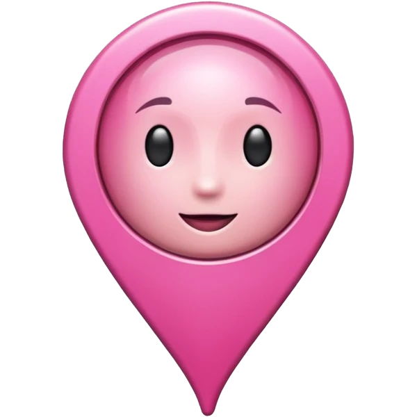 Pink location pin emoji