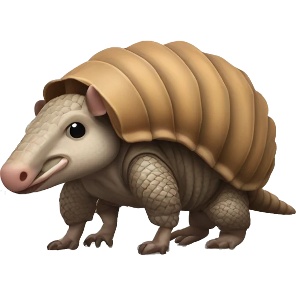 Armadillo standing muscles emoji