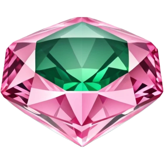 pink and green diamond emoji
