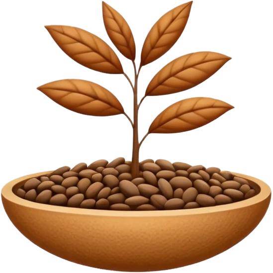 A seed emoji